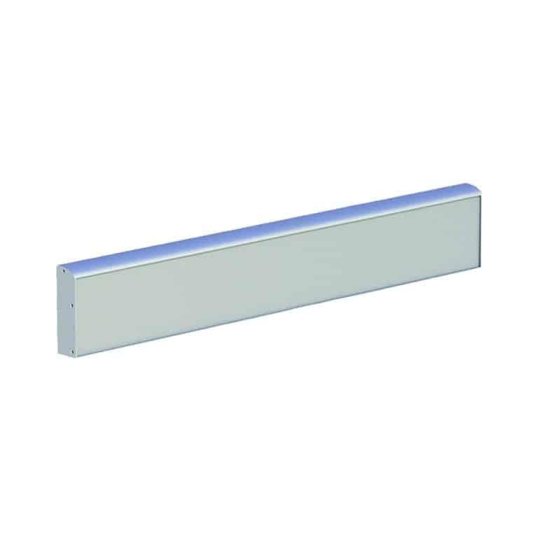 WALL MOUNTED HORIZONTAL TRACK, WITH COVER FOR INSERT AND SIDE CAPS