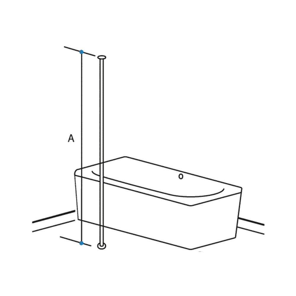 B6 - BATH GRABRAILS - Floor to Ceiling Grab Bar