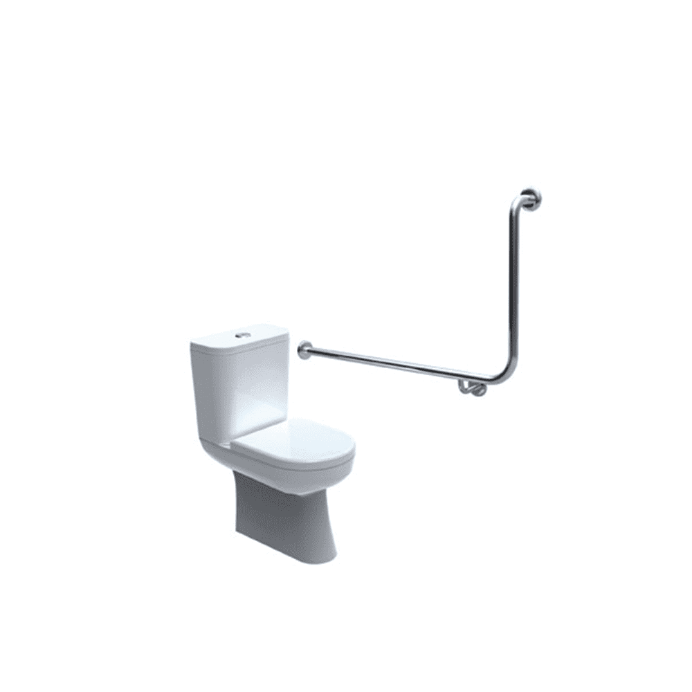 T11 - TOILET GRABRAIL - 90° Bend Rear Wall Mount