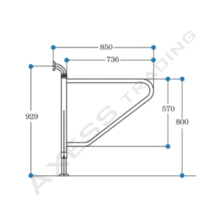 swing away toilet grab rail
