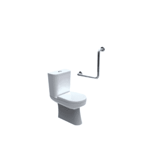 Ambulant toilet grab rails