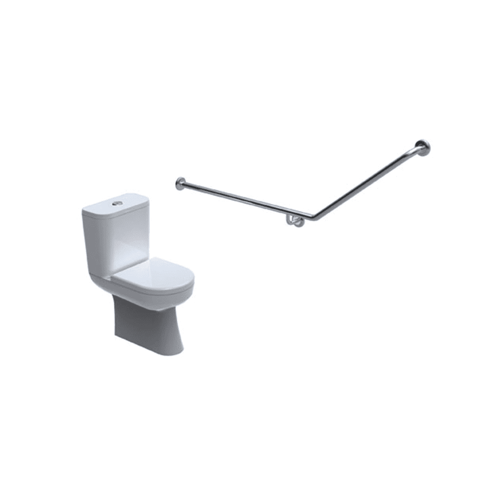 T12 - TOILET GRABRAIL- 40° Bend Rear Wall Mount