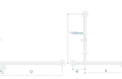 EGS20 Corner Shower Rail