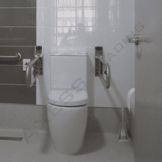 drop down toilet grab rail