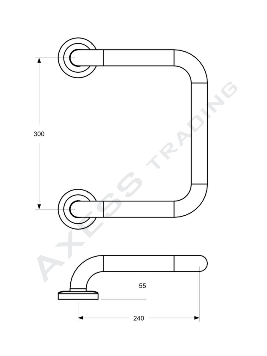 Offset grabrail