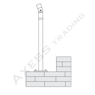 flanged post