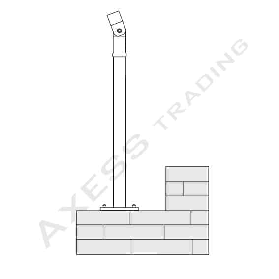 flanged post
