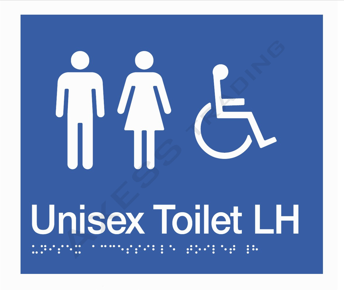 BS.UACTL - BRAILLE SIGNAGE - Unisex Accessible Toilet LH